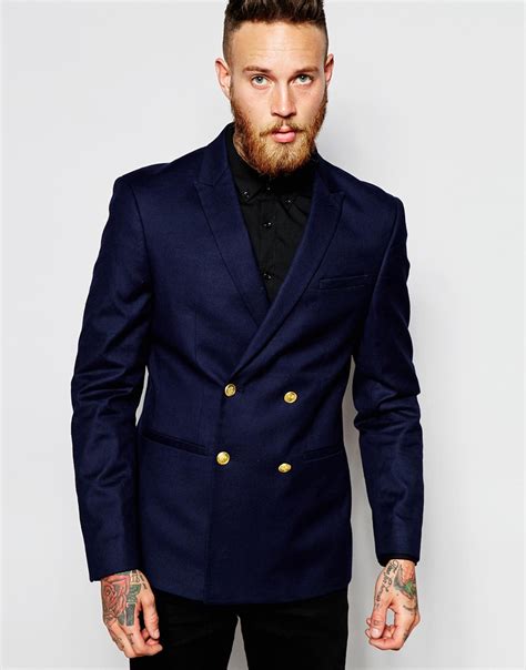 navy blue blazer gold buttons.